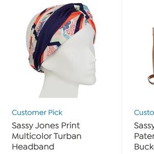 IN SEARCH OF Multi-colored/navy blue reversible turban - Sassy Jones